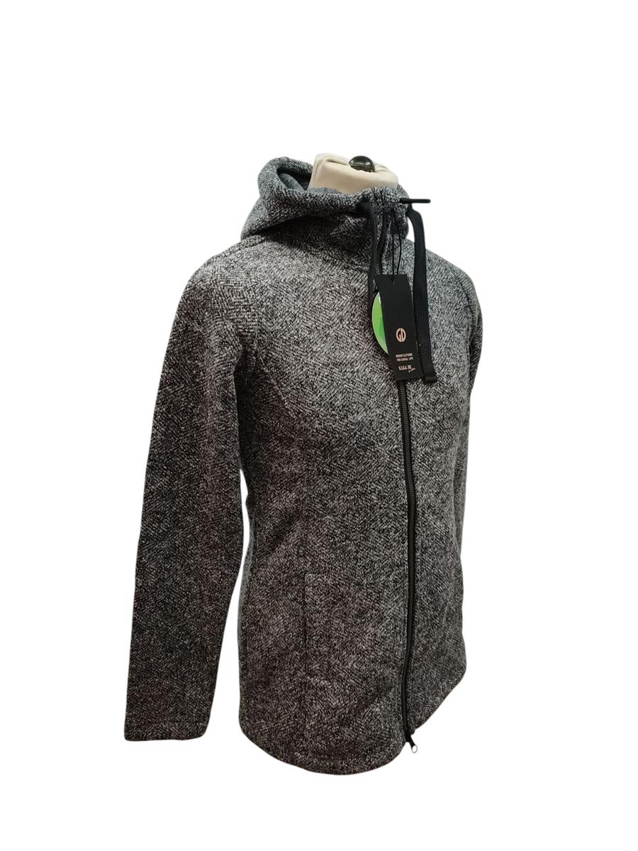 GIGA DX Damen Strickfleece Jacke GW 72 mit Kapuze Gr 34 Dunkelnavy