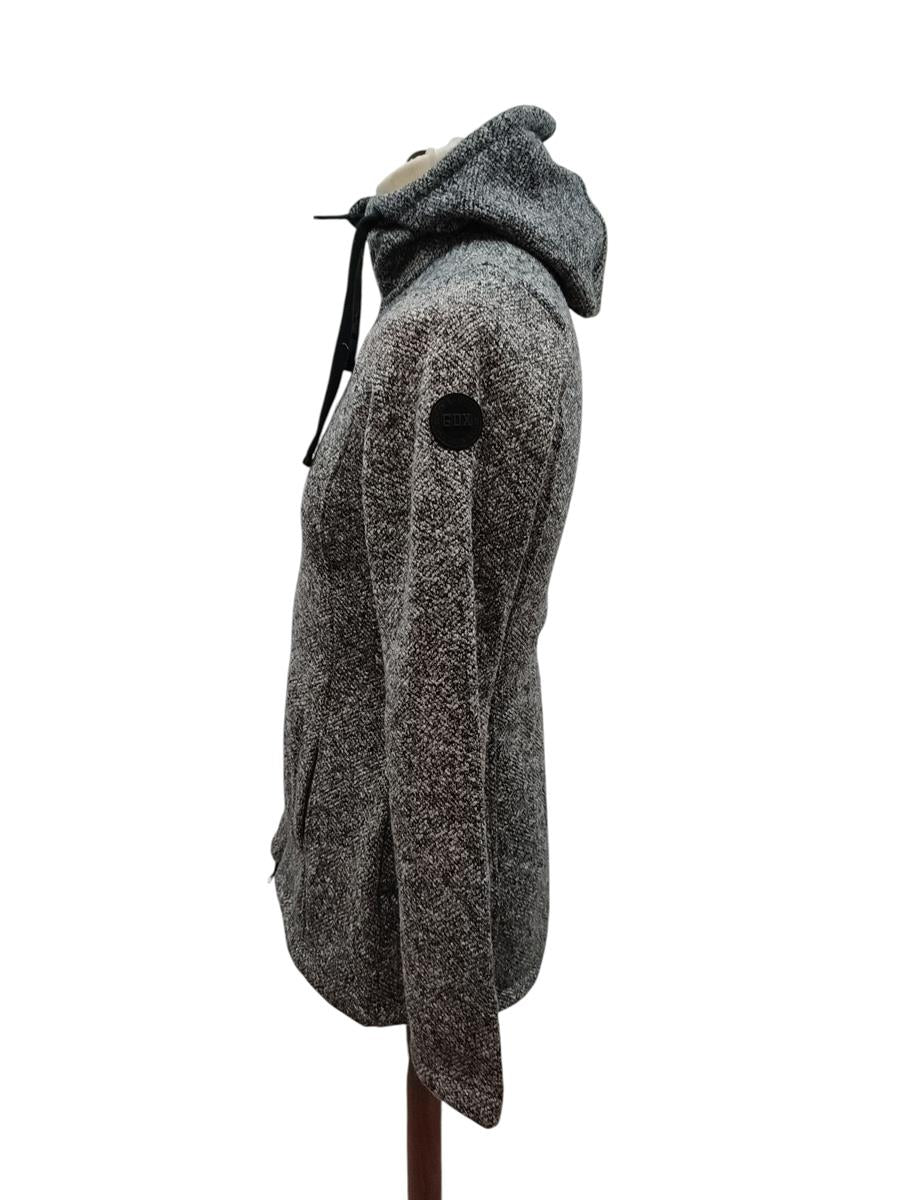 GIGA DX Damen Strickfleece Jacke GW 72 mit Kapuze Gr 34 Dunkelnavy