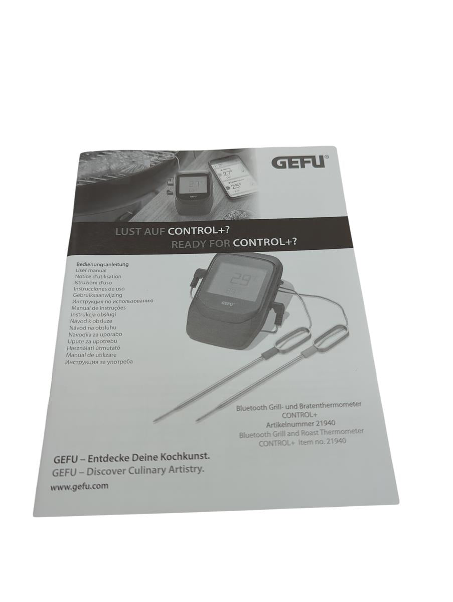 GEFU Bratenthermometer Control+ 6-Kanal mit 2 Sensoren