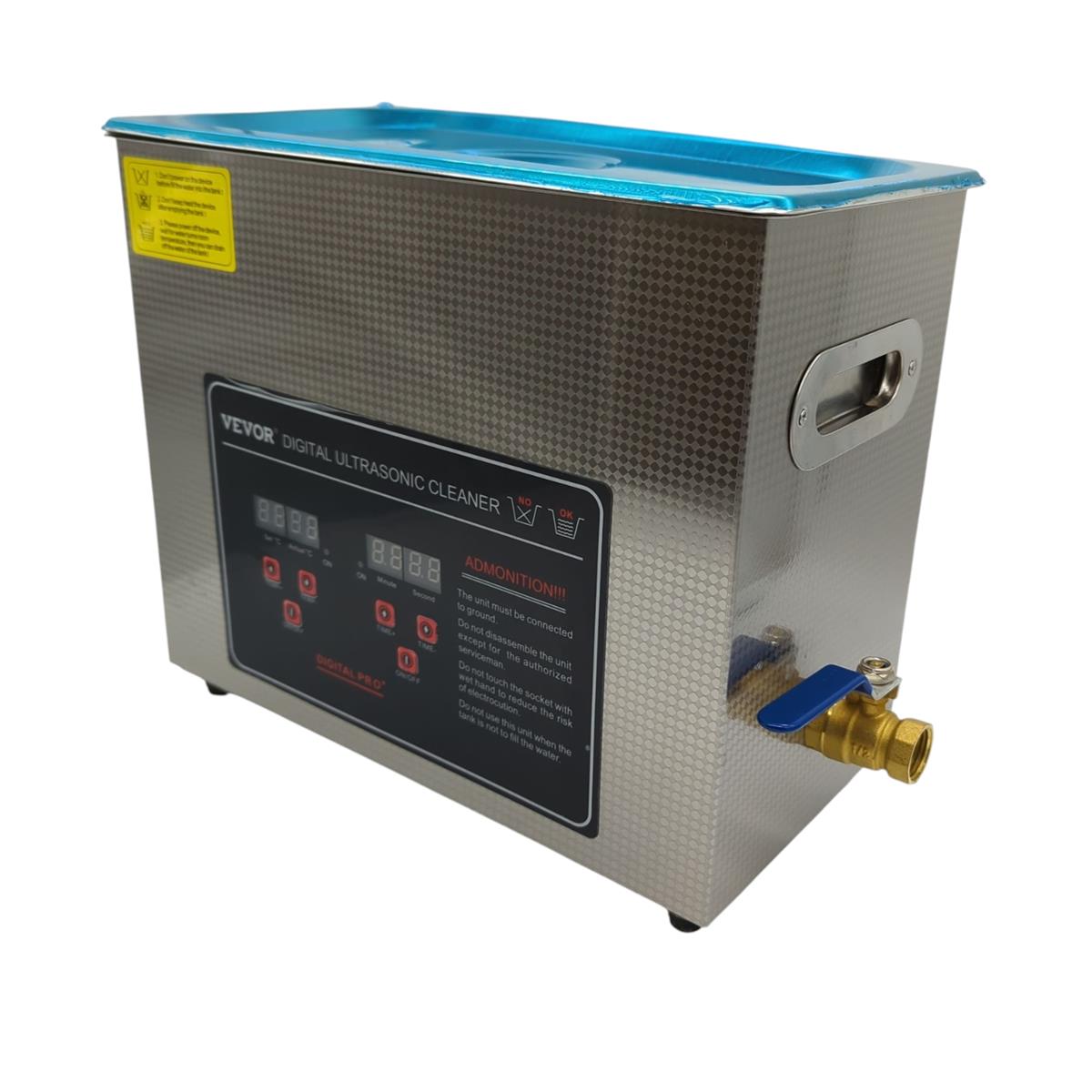 VEVOR Ultraschallreiniger Edelstahl Heizung Timer Display 6 L
