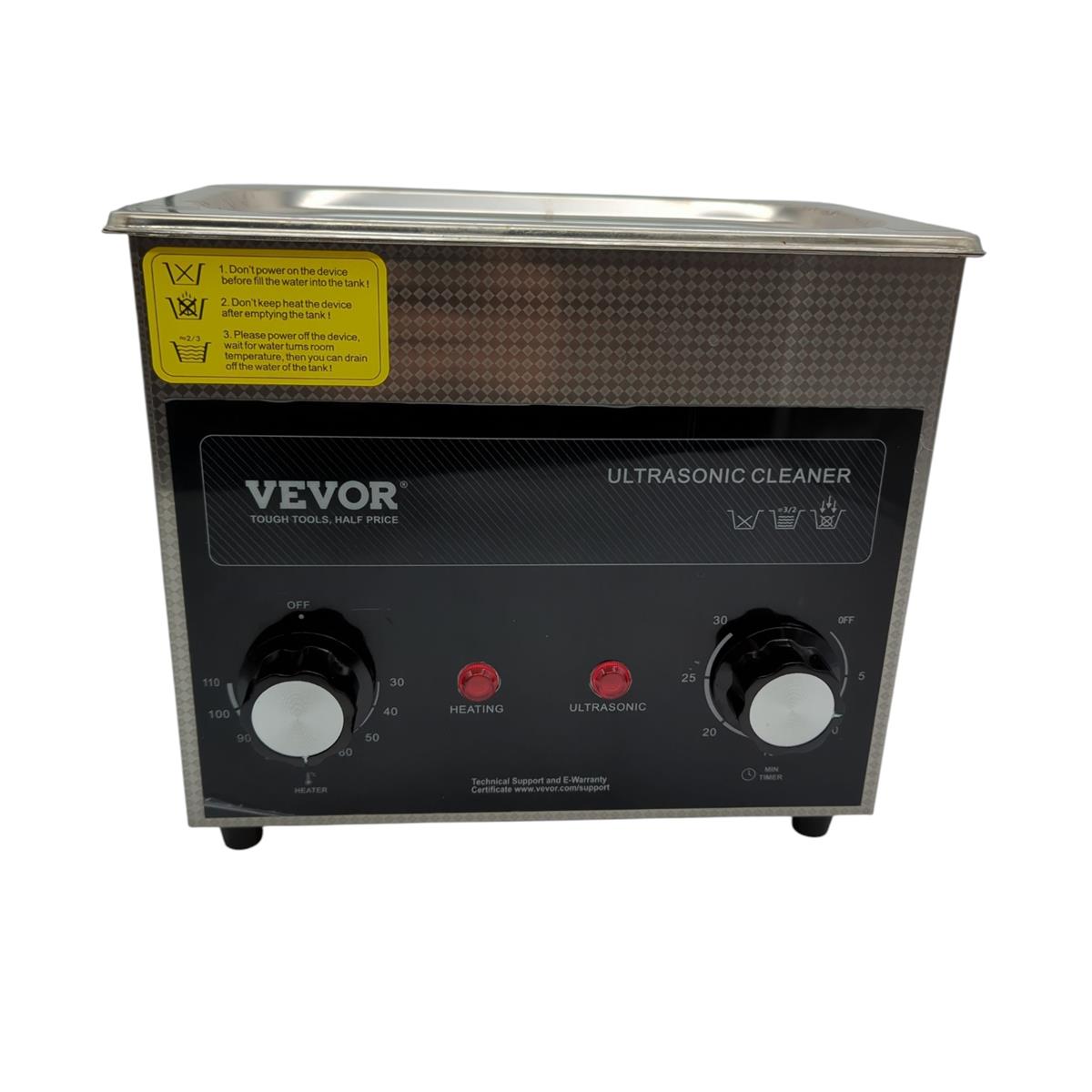 VEVOR 3L Ultraschallreiniger digital mit Heiztimer Korb 120W für Uhren Instrumente