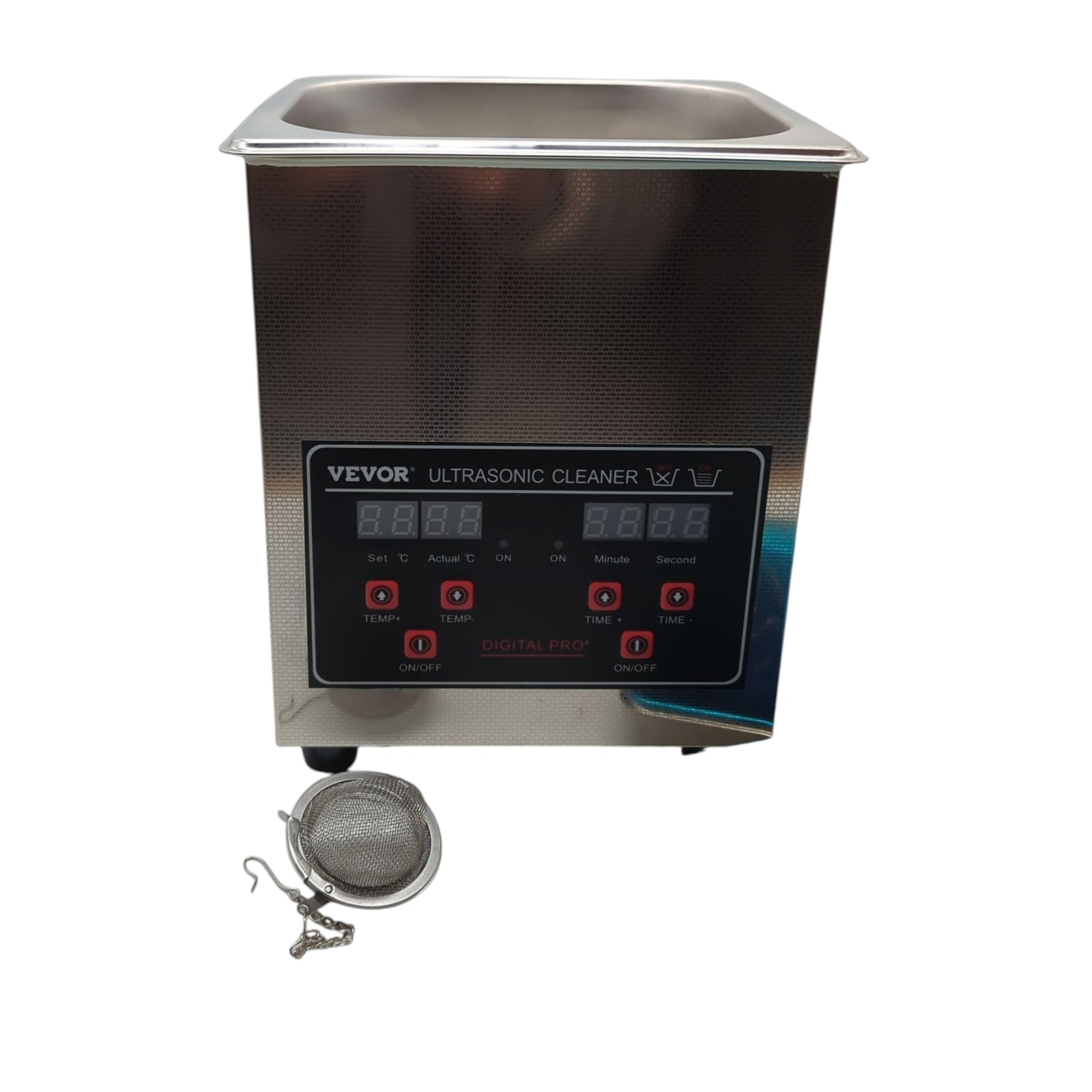 VEVOR Ultraschallreiniger 1,3Liter Teilereiniger mit Heizfunktion 18x16,5x21,2cm