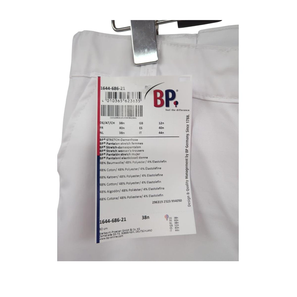 BP Damenhose mit Seiteneinsätzen Weiß Größe 38N