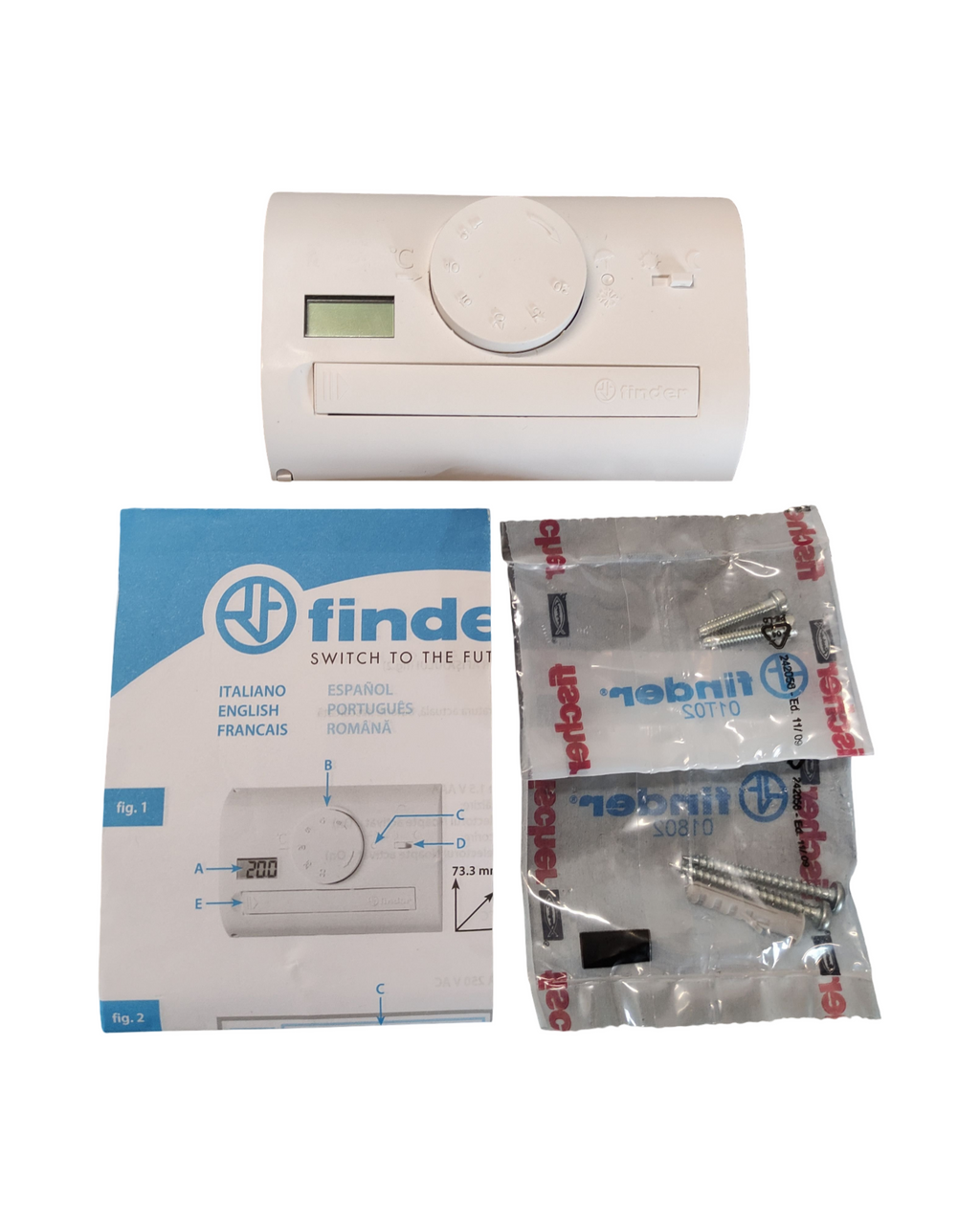 Finder 1T4190030000PAS Manueller Thermostat Weiß