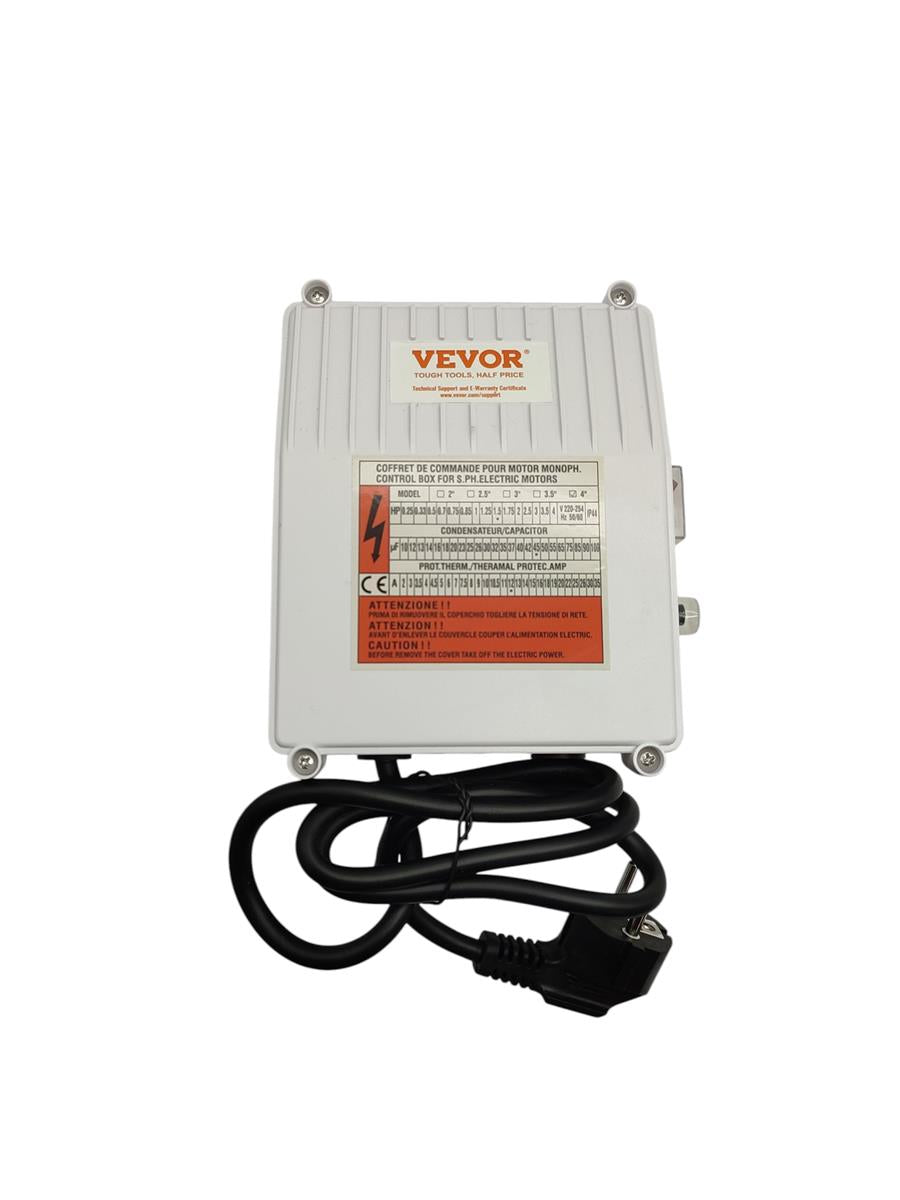 VEVOR 4 Zoll Tiefbrunnenpumpe 1100W 230V Edelstahl IP68 190L/min 57m
