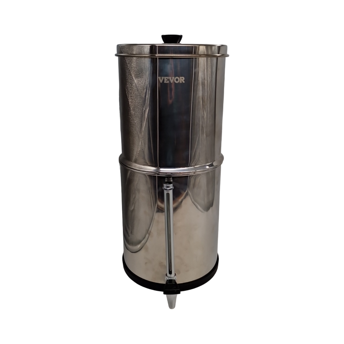 VEVOR Wasserfilter Gravitation Edelstahl 8,5L 2 Filter Reduktion von Blei und bis zu 99% Chlor
