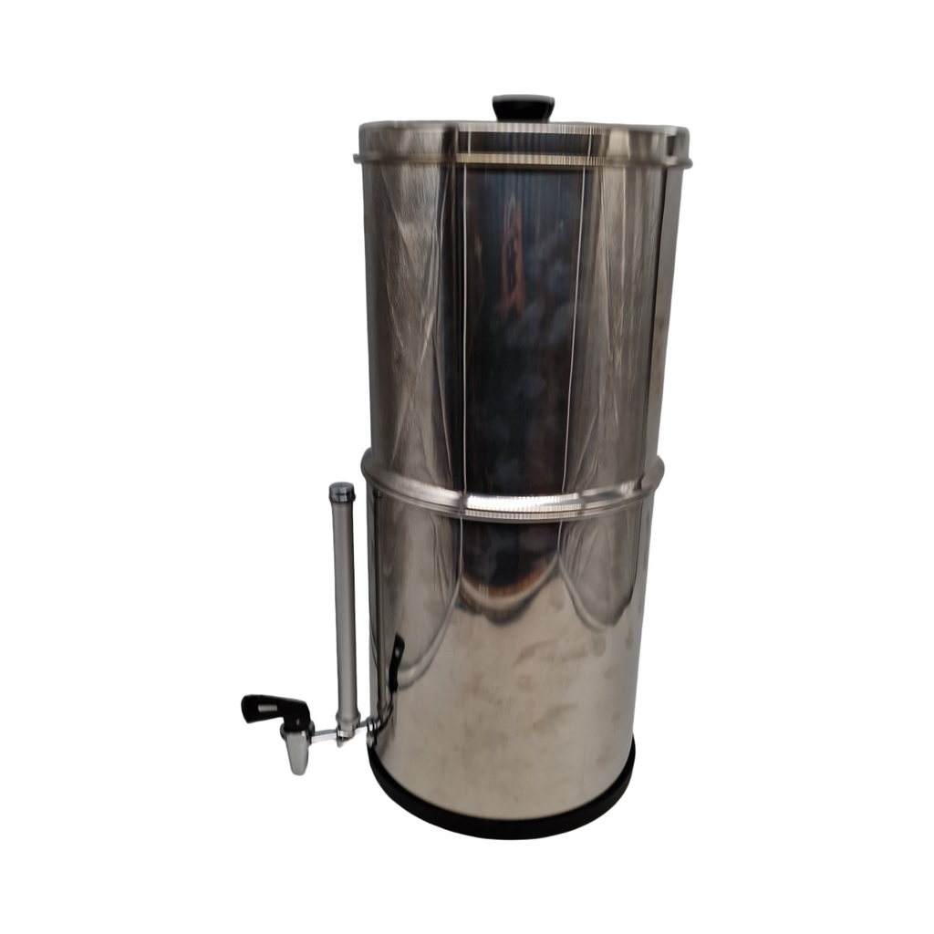 VEVOR Wasserfilter Gravitation Edelstahl 8,5L 2 Filter Reduktion von Blei und bis zu 99% Chlor