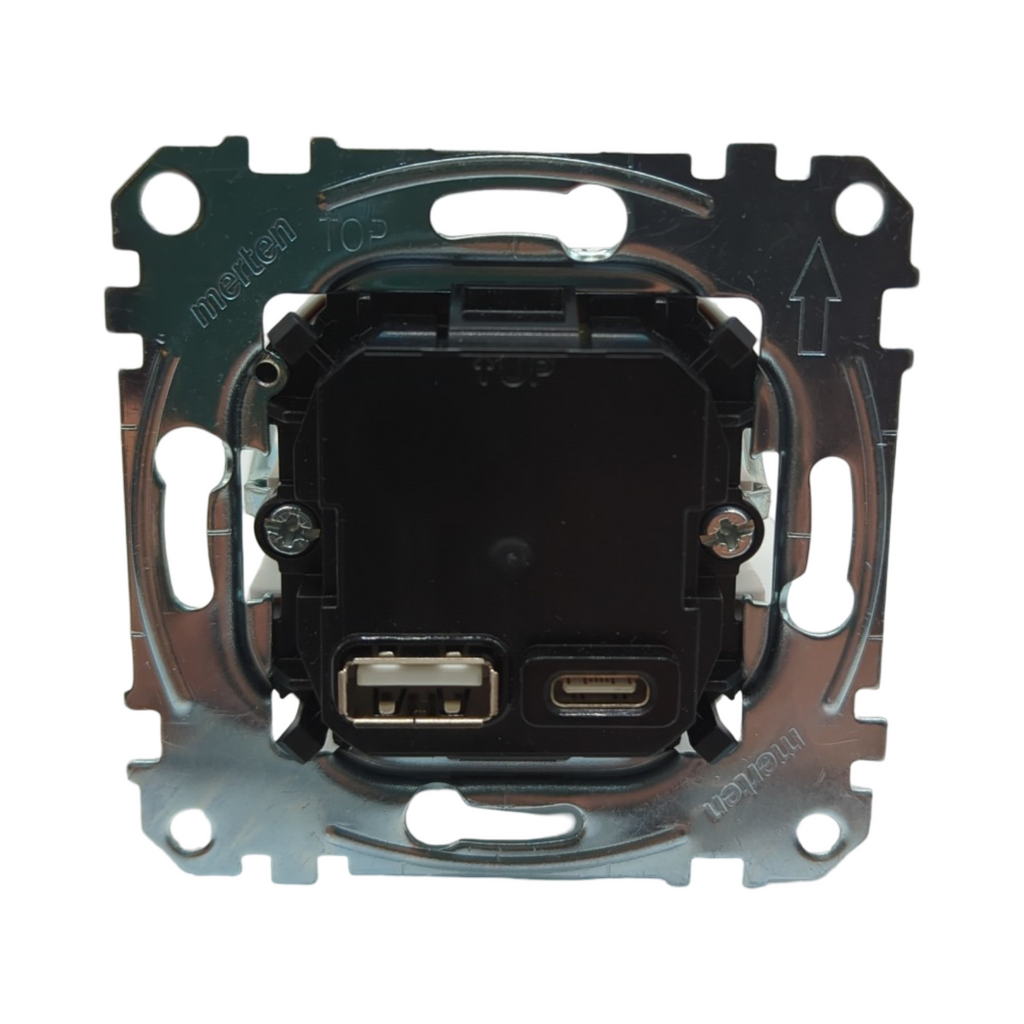 Merten MEG4366-0120 USB Ladestation-Einsatz Typ A+C Power-Delivery 45W