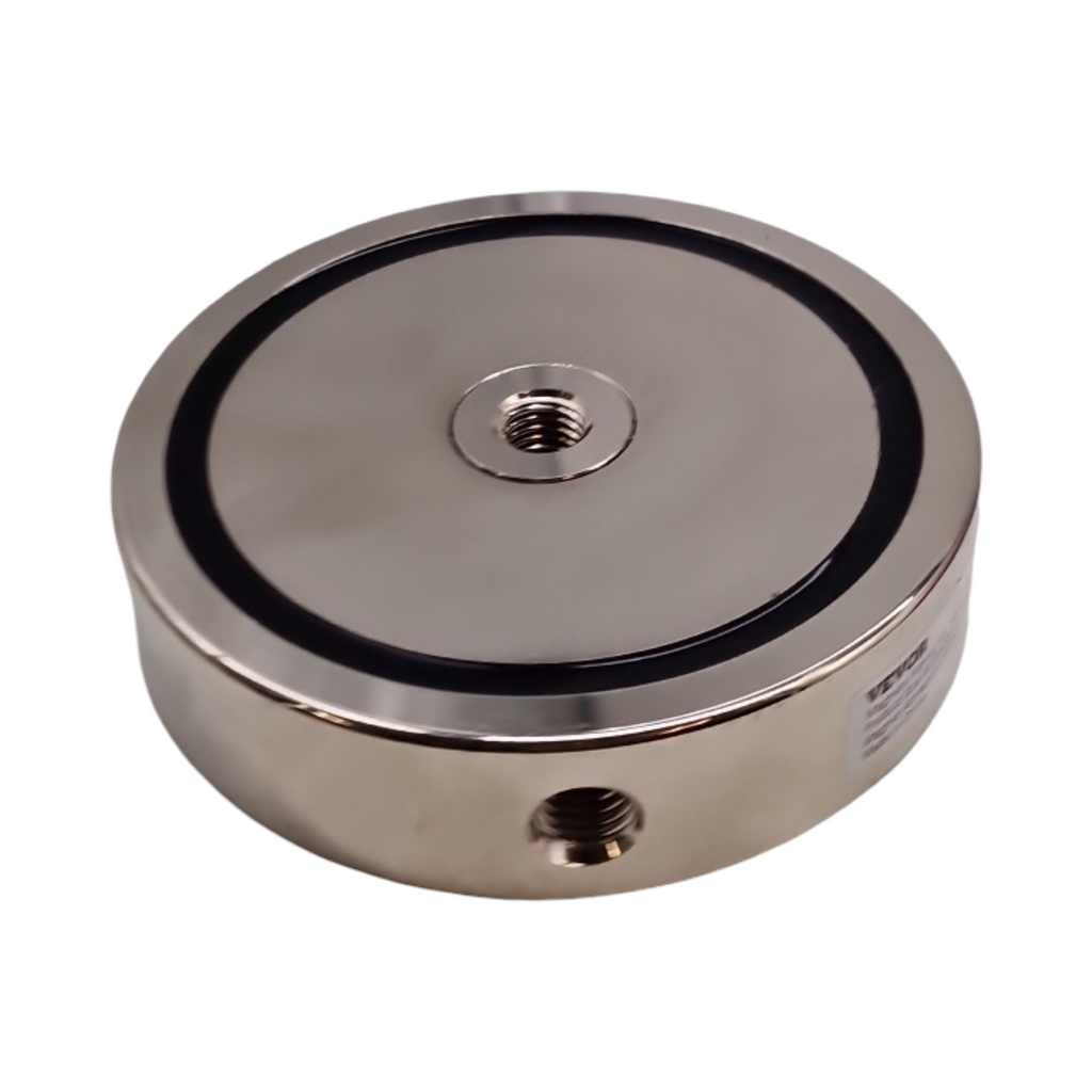VEVOR Magnet Angelset doppelseitig 907 kg Zugkraft Seltenerd-Neodym inkl. Haken Hochleistungsseil orange