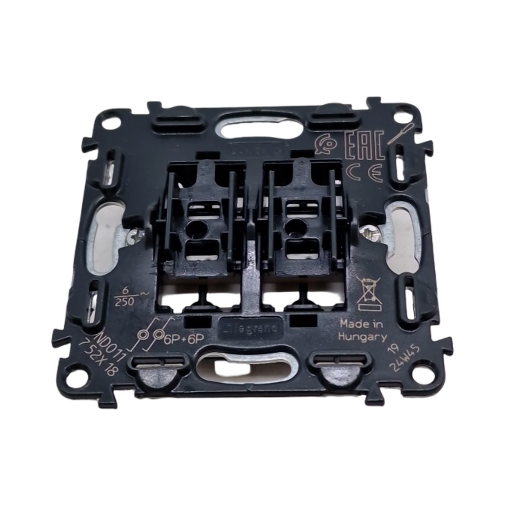 Legrand Dooxie Schiebeschalter einfach 6A 250V Schwarz