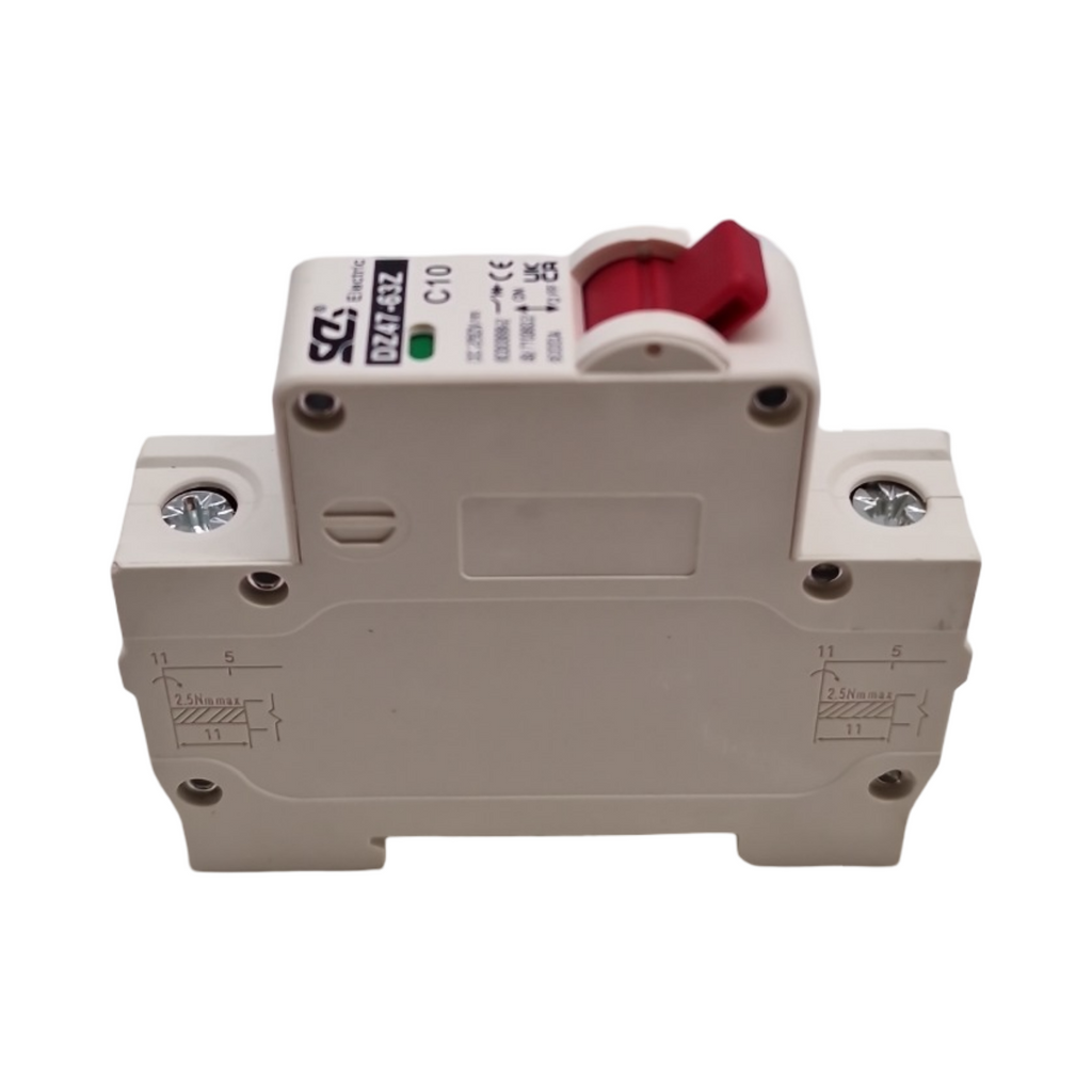 DZ47-63Z 1P 10A Leitungsschutzschalter Set Überstromschutz DC 4 Stück