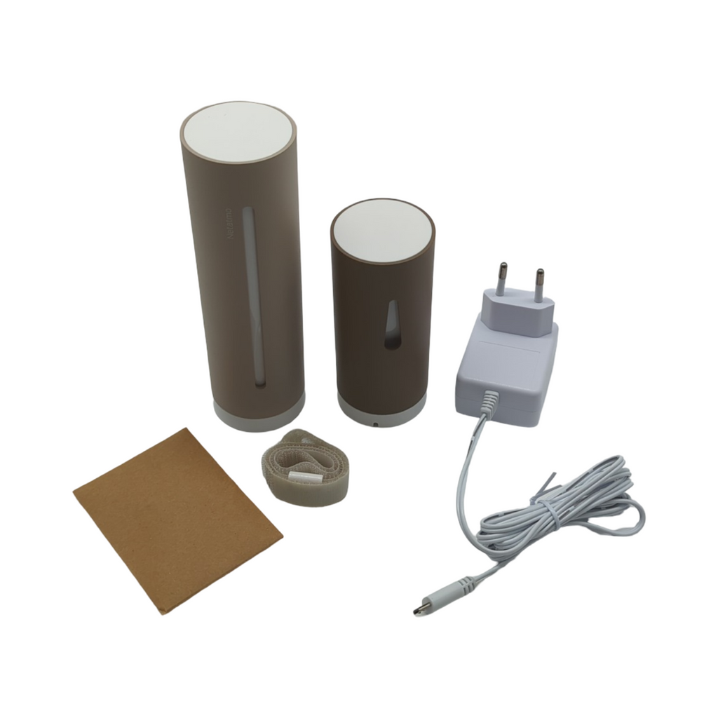 Netatmo Wetterstation 2. Generation digital für Innen und Außen Braun Temperatur Luftfeuchtigkeit Luftqualität UV Pollen