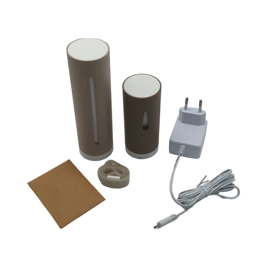 Netatmo Wetterstation 2. Generation digital für Innen und Außen Braun Temperatur Luftfeuchtigkeit Luftqualität UV Pollen