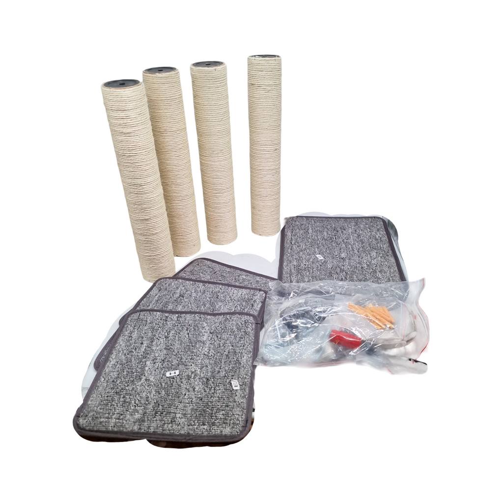 VEVOR Kratzbaum 4 Ebenen Wandmöbel-Set für Katzen wandmontiertes Katzenregal mit 4 Sprungbrettern bis zu 18kg 12mm Katzensitz 4 Sprungbrettern, wandmontiertes schwebendes Katzenregal bis zu18kg,12 mm Katzensitzstan...