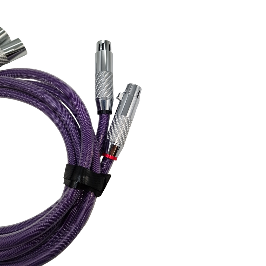 YuanYong XLR Kabel 18 AWG 8N OCC Kupfer HiFi Audio Mikrofonkabel Carbonfiber-Rhodium Stecker 2XLR auf 2XLR