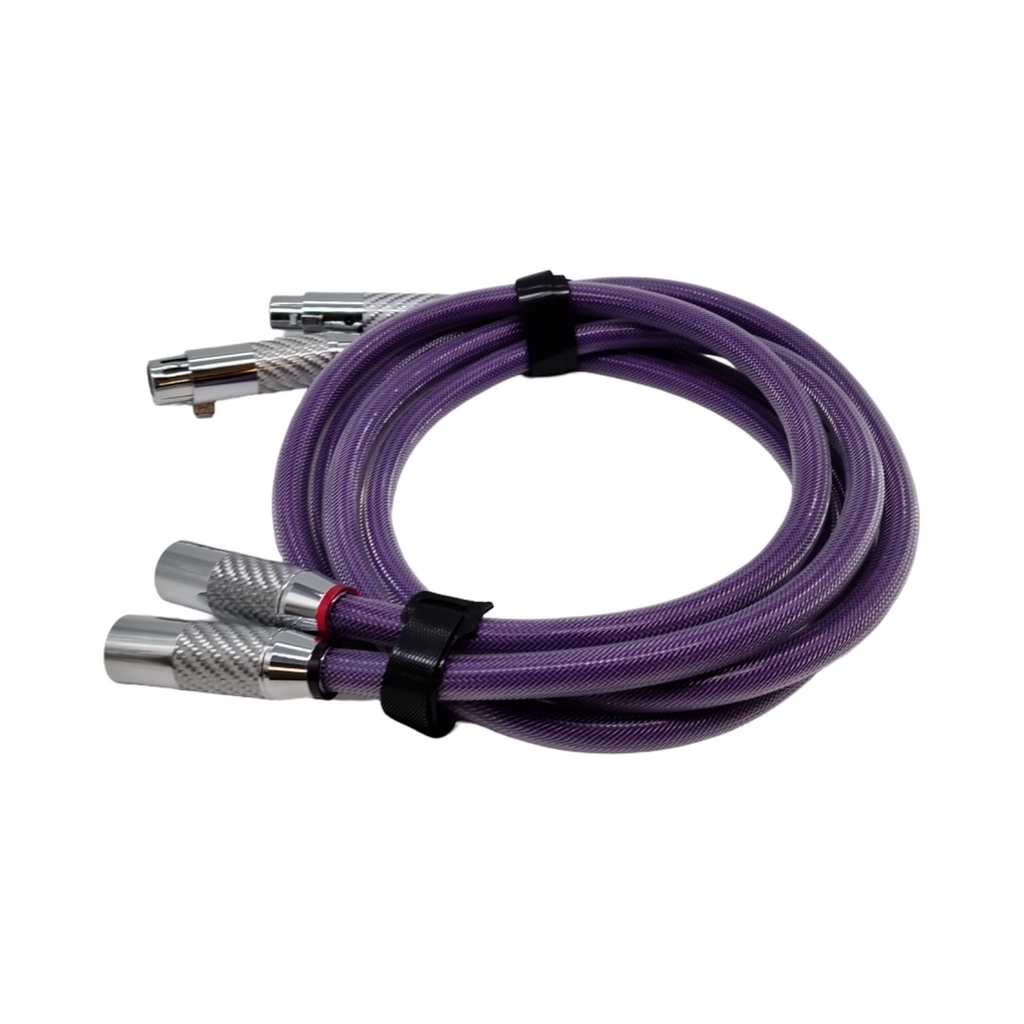 YuanYong XLR Kabel 18 AWG 8N OCC Kupfer HiFi Audio Mikrofonkabel Carbonfiber-Rhodium Stecker 2XLR auf 2XLR