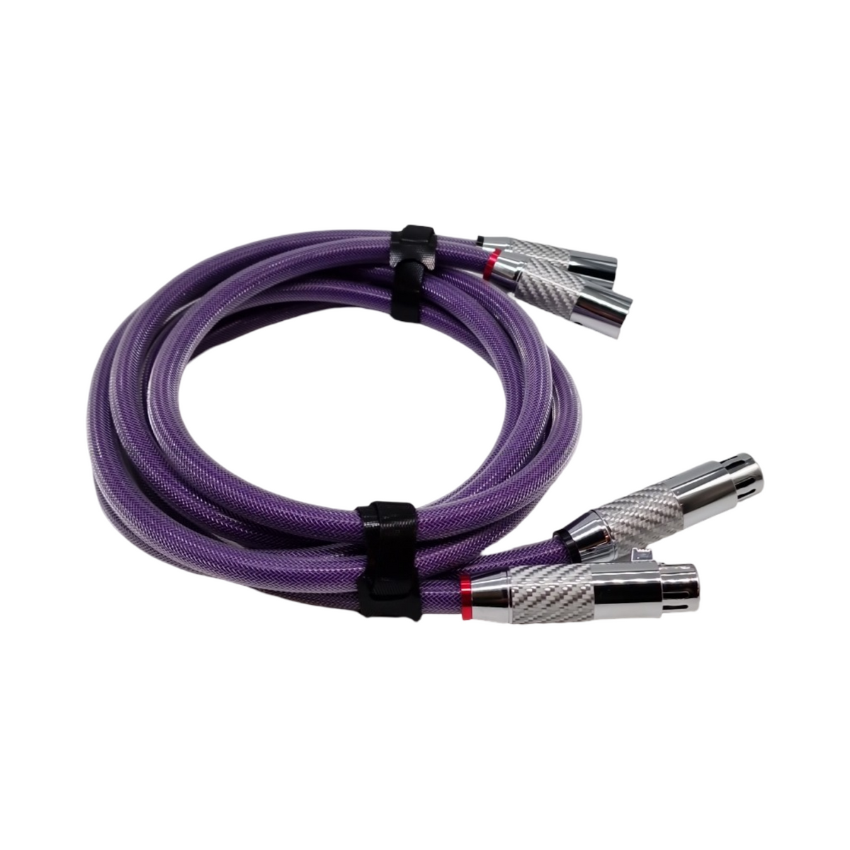 YuanYong XLR Kabel 18 AWG 8N OCC Kupfer HiFi Audio Mikrofonkabel Carbonfiber-Rhodium Stecker 2XLR auf 2XLR
