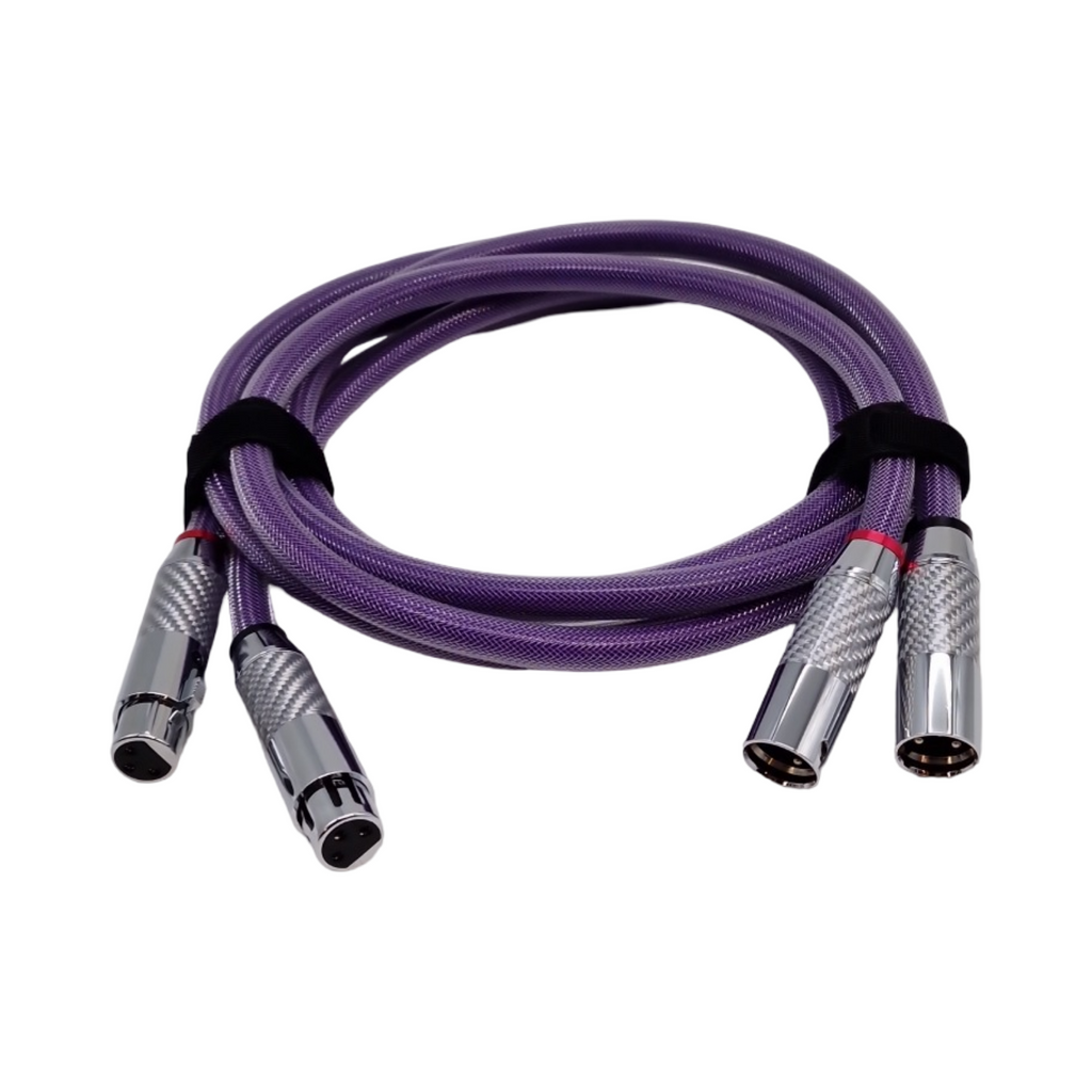 YuanYong XLR Kabel 18 AWG 8N OCC Kupfer HiFi Audio Mikrofonkabel Carbonfiber-Rhodium Stecker 2XLR auf 2XLR