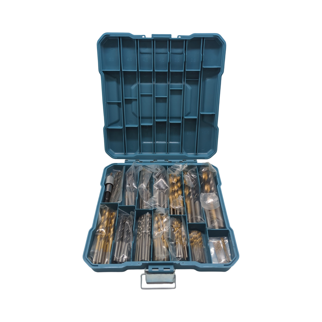 Hi-Spec Bohrer-Bit-Set 130-teilig HSS Titan für Metall Holz Kunststoff Ziegel 1-10mm