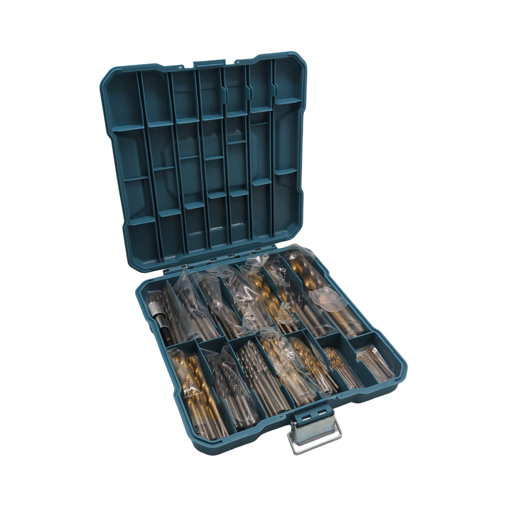 Hi-Spec Bohrer-Bit-Set 130-teilig HSS Titan für Metall Holz Kunststoff Ziegel 1-10mm