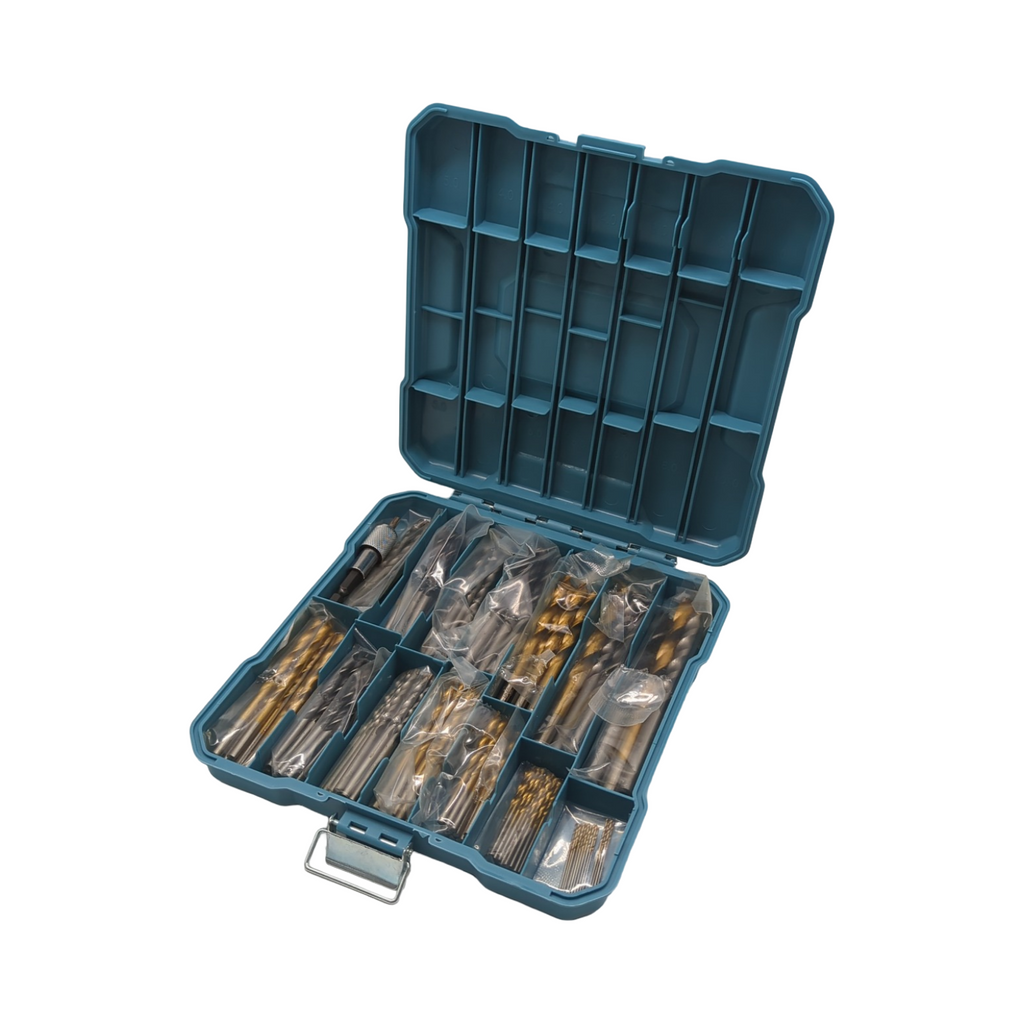 Hi-Spec Bohrer-Bit-Set 130-teilig HSS Titan für Metall Holz Kunststoff Ziegel 1-10mm