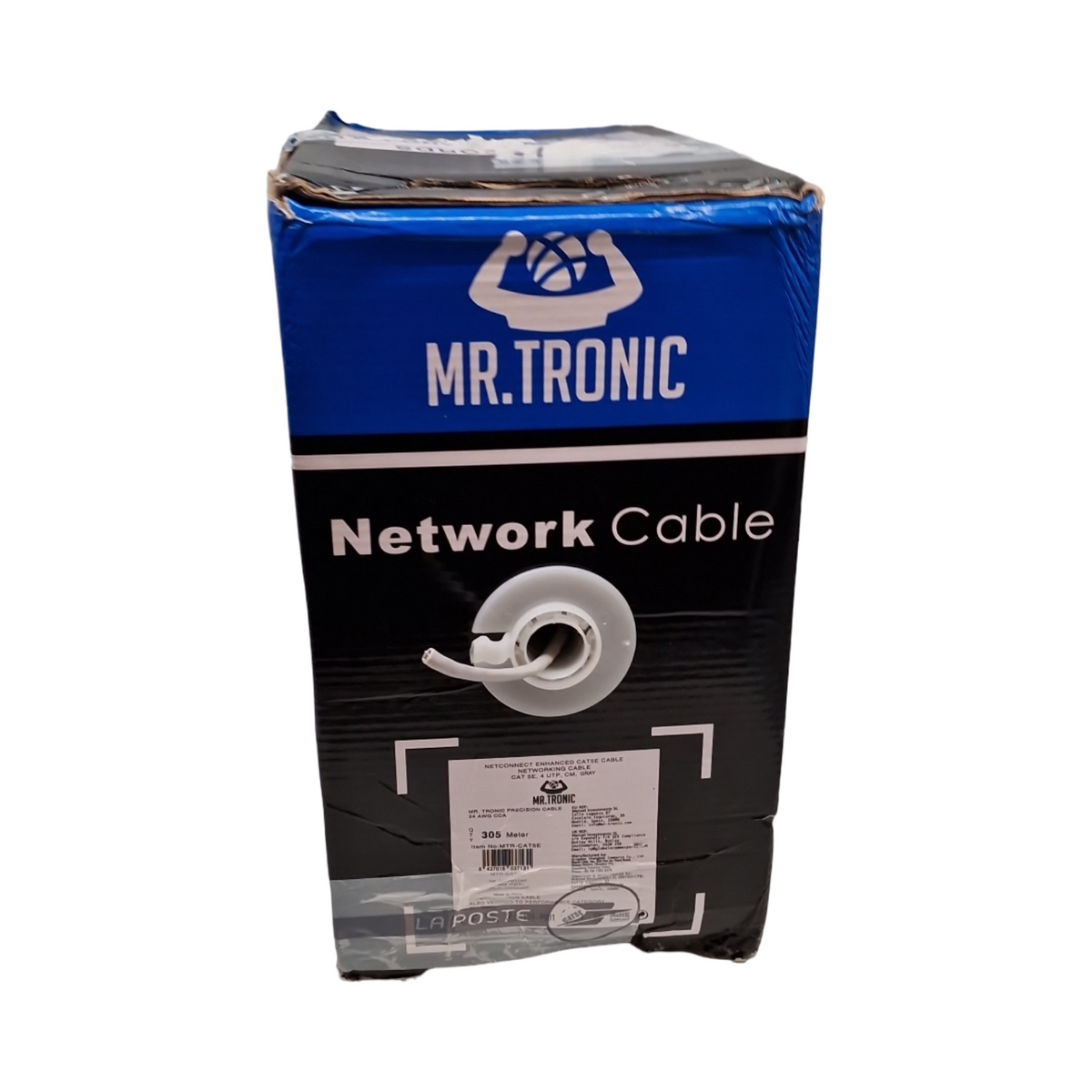 Mr. Tronic Cat5E Ethernet Kabel 305m Bulk AWG24 UTP 1 Gbps 100 MHz