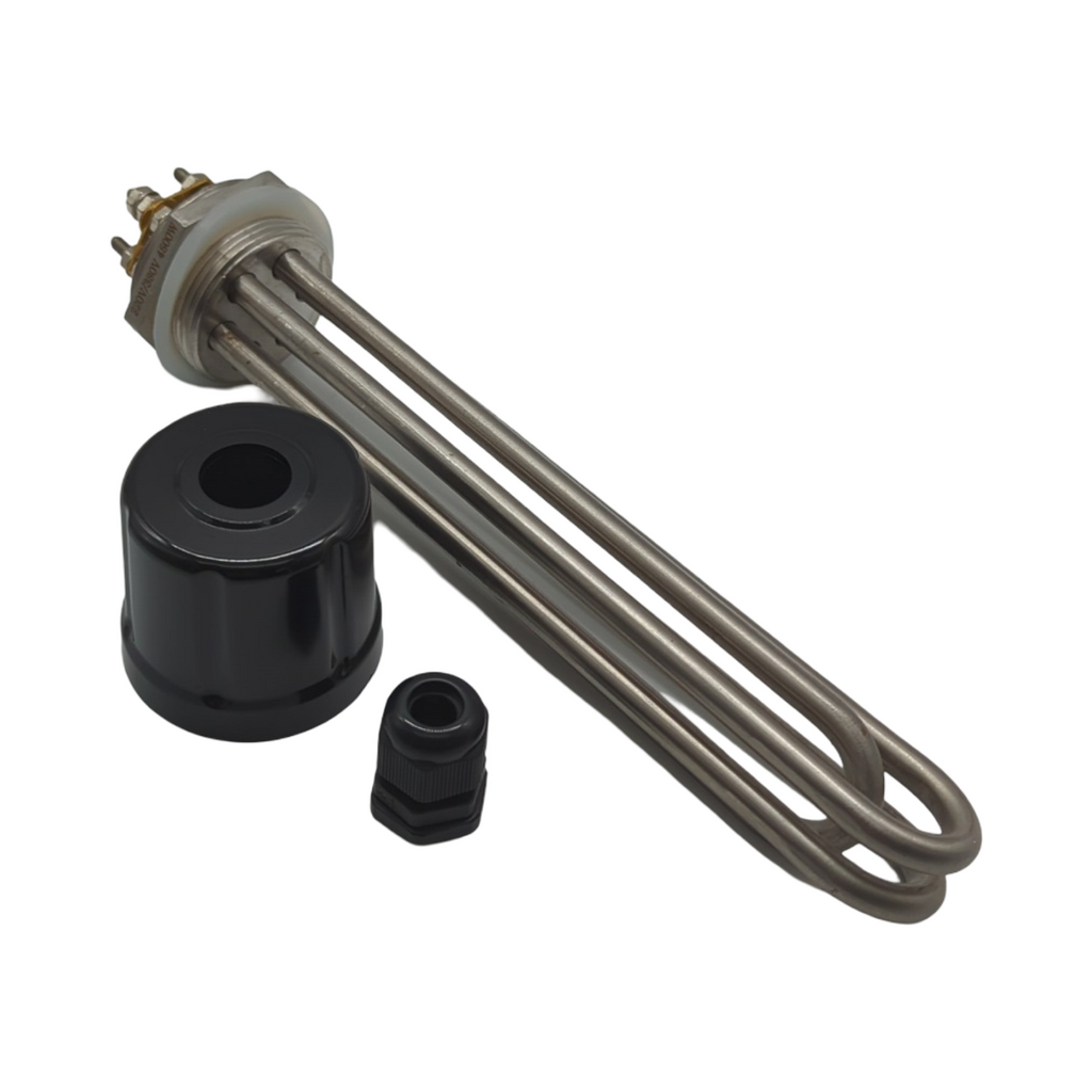 DERNORD Heizelement 220V 4500W U Typ mit 1-1/2 Zoll BSP Gewinde Edelstahlflansch