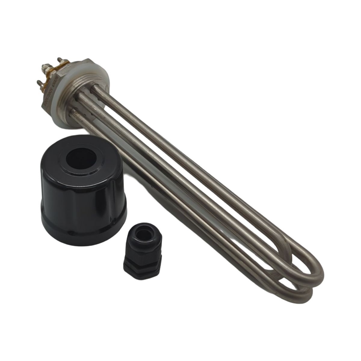 DERNORD Heizelement 220V 4500W U Typ mit 1-1/2 Zoll BSP Gewinde Edelstahlflansch