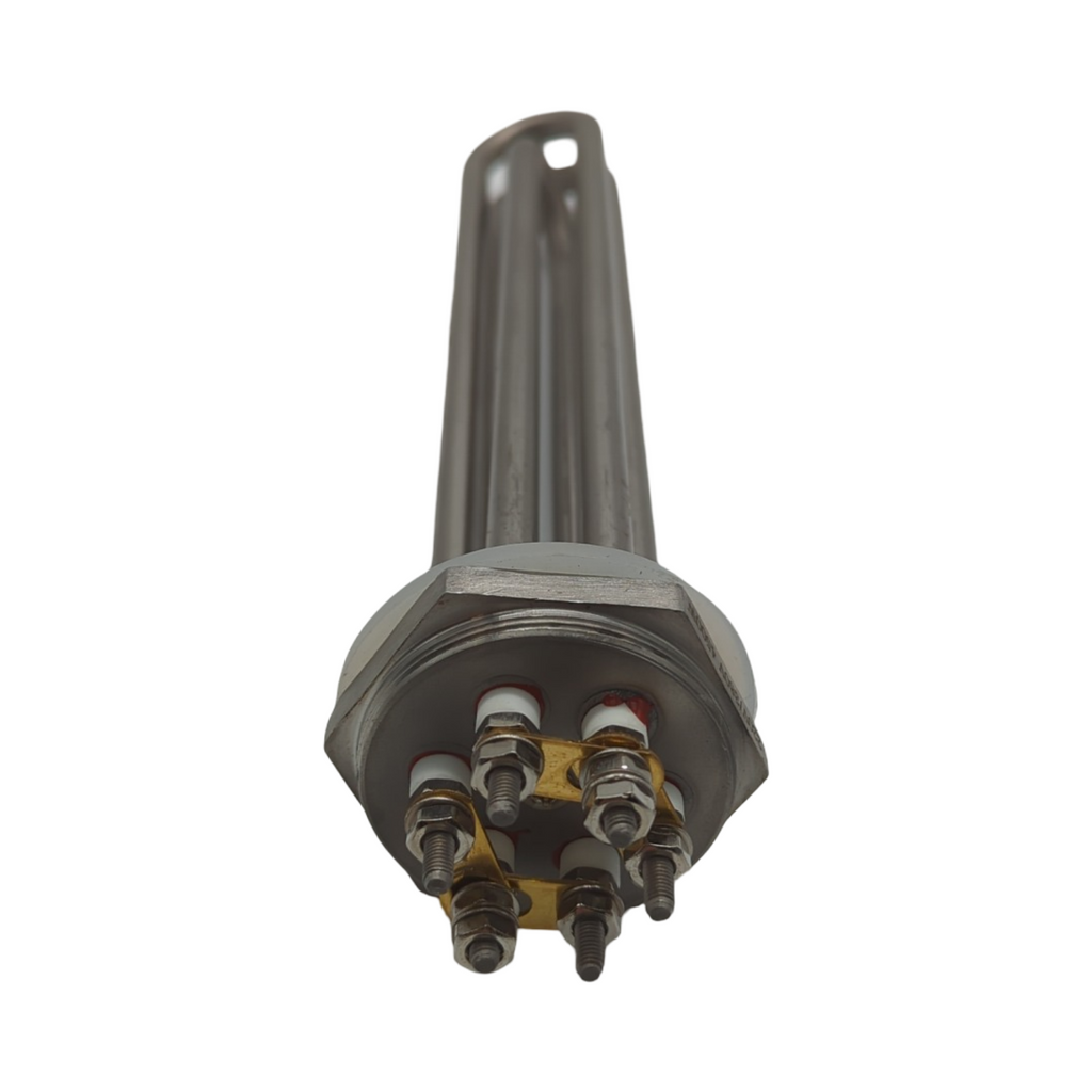 DERNORD Heizelement 220V 4500W U Typ mit 1-1/2 Zoll BSP Gewinde Edelstahlflansch