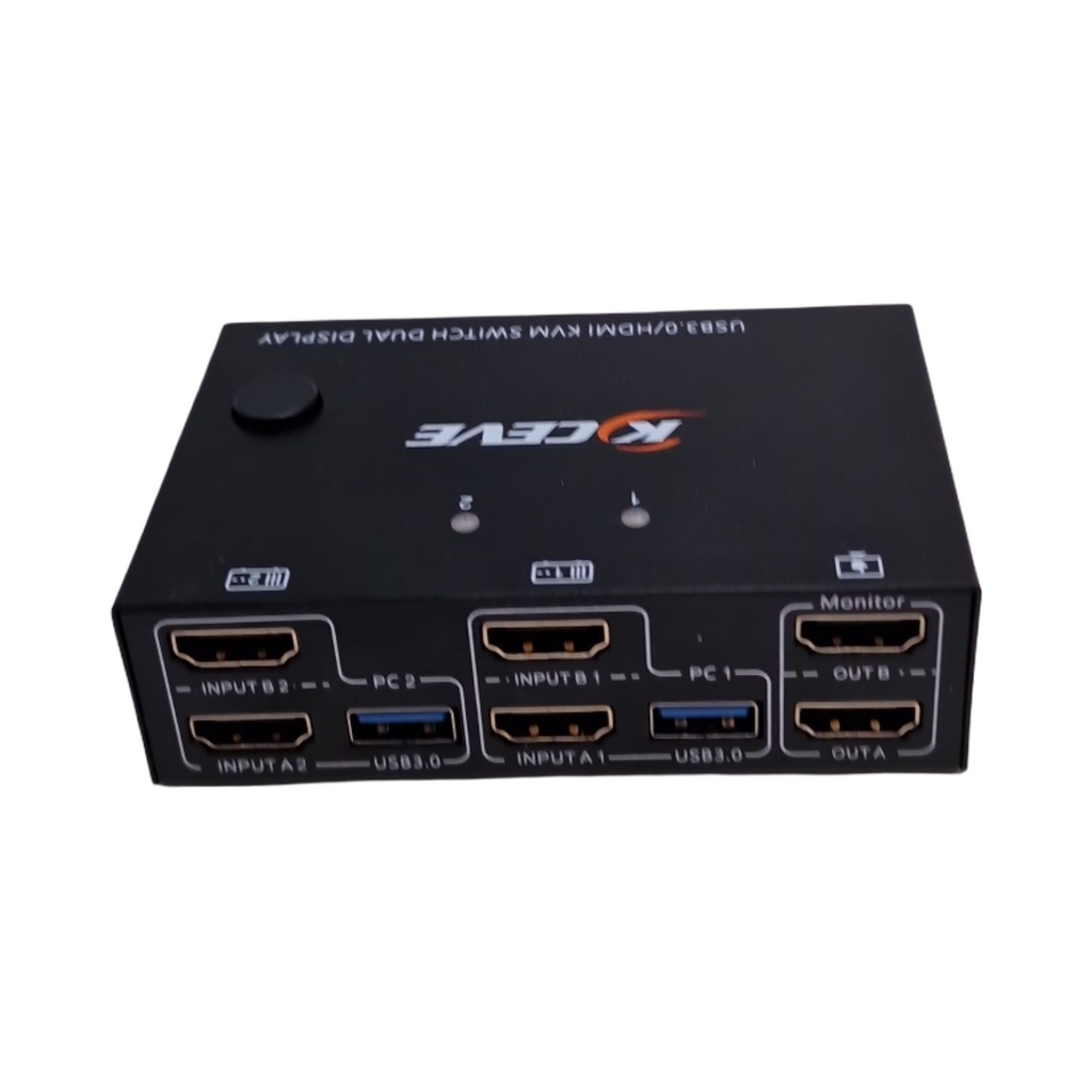 USB3.0 KVM Switch Dual Monitor HDMI 2 PCs 2 Monitore 4K 60Hz 2K 144Hz EDID Simulation