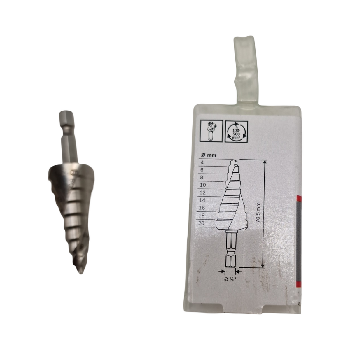 Bosch Professional 2608597524 Stufenbohrer HSS Sechskantaufnahme Länge 70,5mm