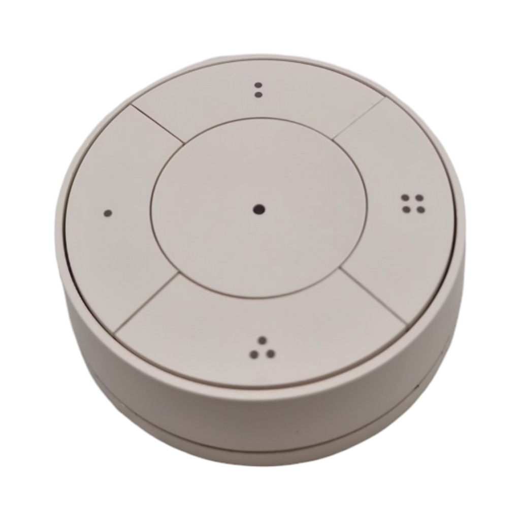 Smart Scene Switch Zigbee 5 Tasten drehbares Rad kompatibel Home Assistant weiß
