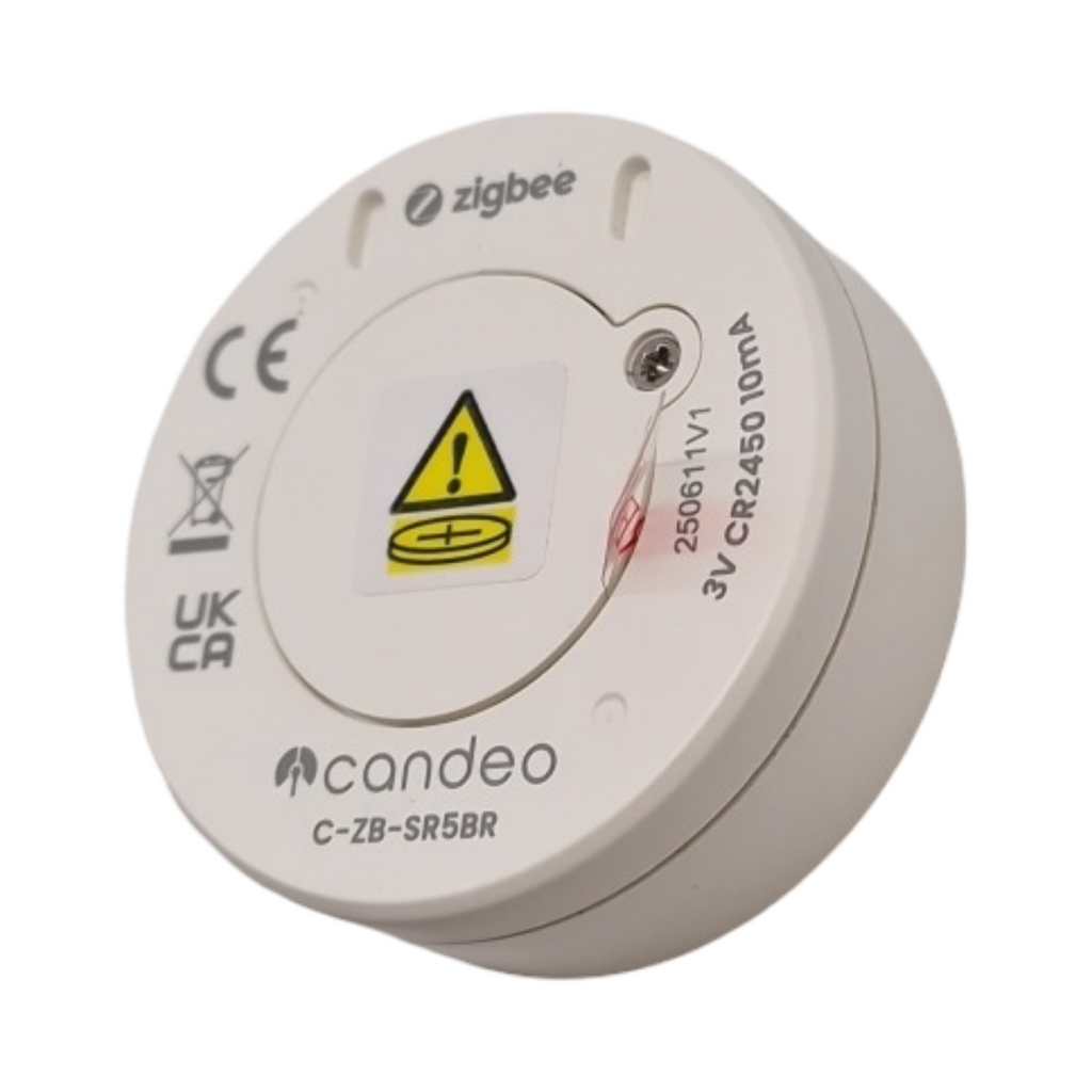 Smart Scene Switch Zigbee 5 Tasten drehbares Rad kompatibel Home Assistant weiß