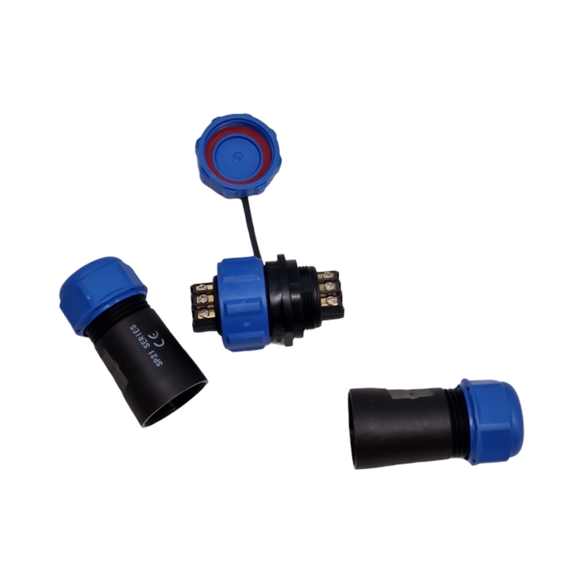 SP21 6-polige Aviation-Stecker Set IP68 wasserdicht lötfrei für Außenlampen 4 Stück