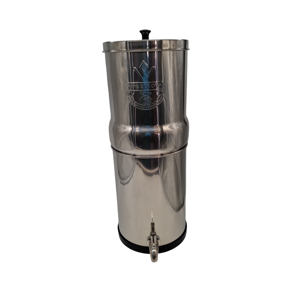 Weeplow Venus ECO Wasserfilter Gravitation 5.6L AISI 304 mit 2 O'Pure 2 Elementen und 100% Inox Hahn (In