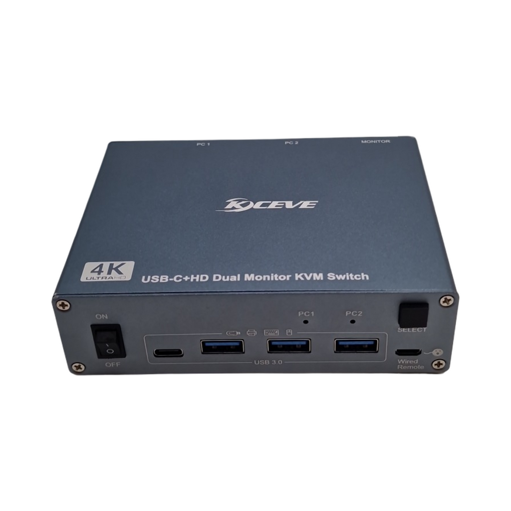 KVM Switch USB C HDMI Dual-Monitor Umschalter 2 PC 2 Monitore 4K 60Hz USB 3.0
