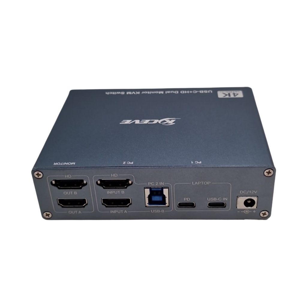 KVM Switch USB C HDMI Dual-Monitor Umschalter 2 PC 2 Monitore 4K 60Hz USB 3.0