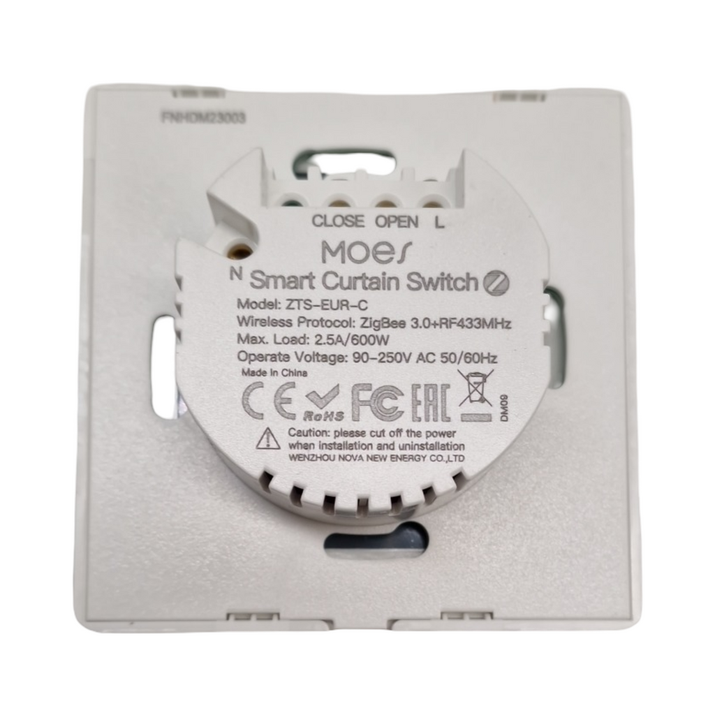 MOES 2.5D Smart Rolladenschalter Zigbee Unterputz Prozentanpassung Zeitschaltuhr Kompatibel mit Alexa u