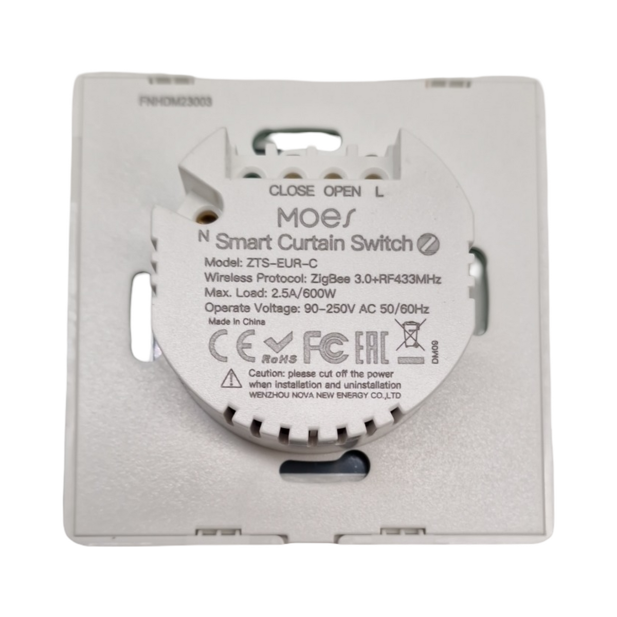 MOES 2.5D Smart Rolladenschalter Zigbee Unterputz Prozentanpassung Zeitschaltuhr Kompatibel mit Alexa u