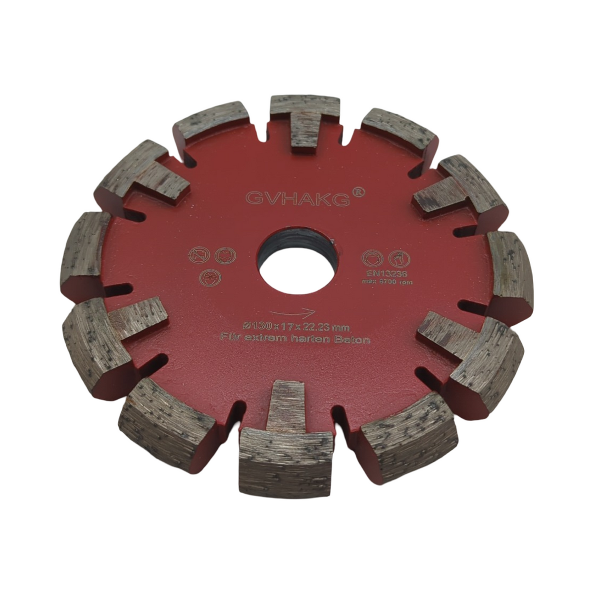 GVHAKG Diamant Sägeblatt Tuck Point für Fußbodenheizung sehr harte Betonböden Entfernung Segmentbreite 17mm Segmenthöhe 12mm Premium Trocken