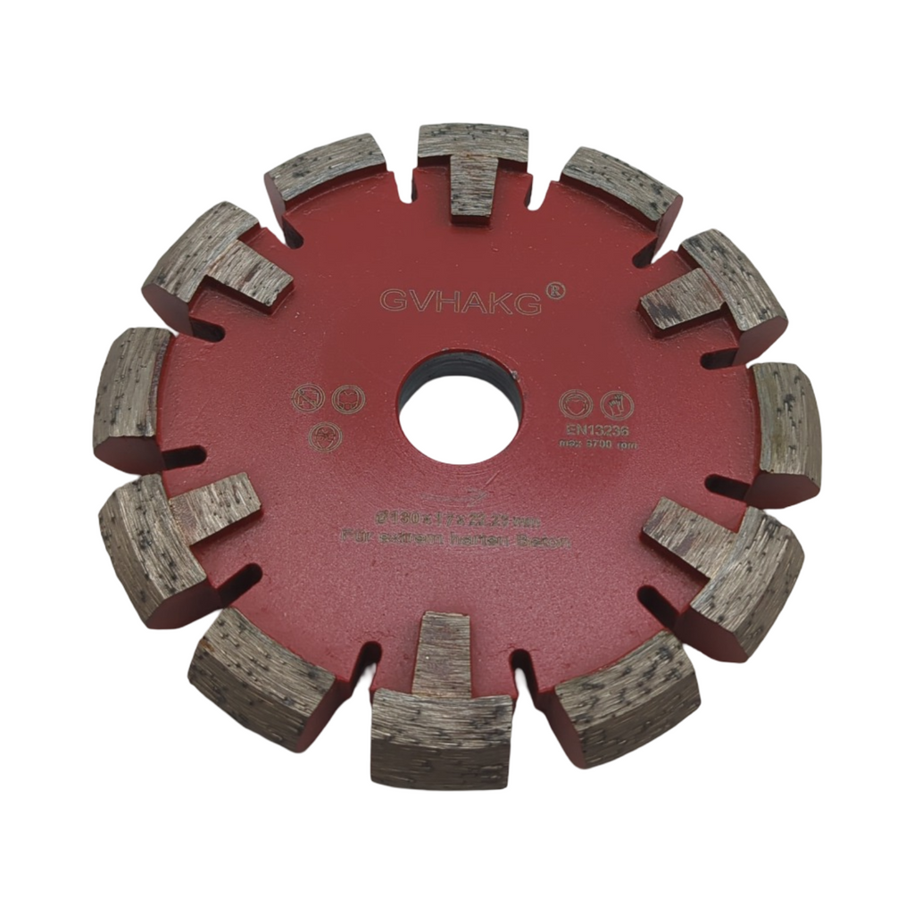 GVHAKG Diamant Sägeblatt Tuck Point für Fußbodenheizung sehr harte Betonböden Entfernung Segmentbreite 17mm Segmenthöhe 12mm Premium Trocken