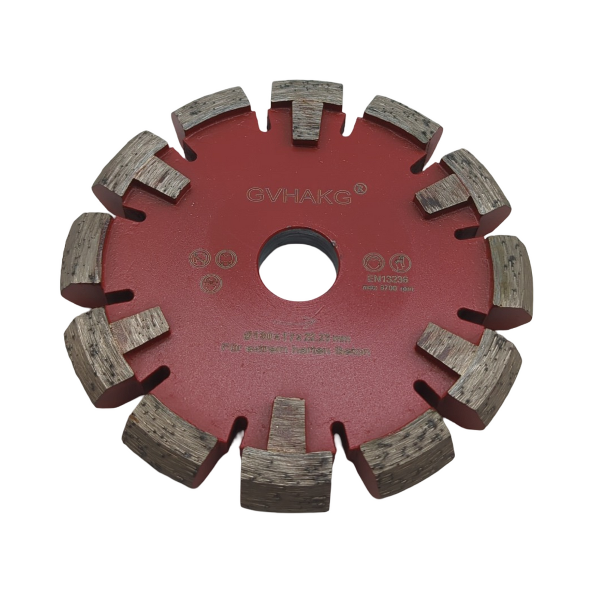 GVHAKG Diamant Sägeblatt Tuck Point für Fußbodenheizung sehr harte Betonböden Entfernung Segmentbreite 17mm Segmenthöhe 12mm Premium Trocken