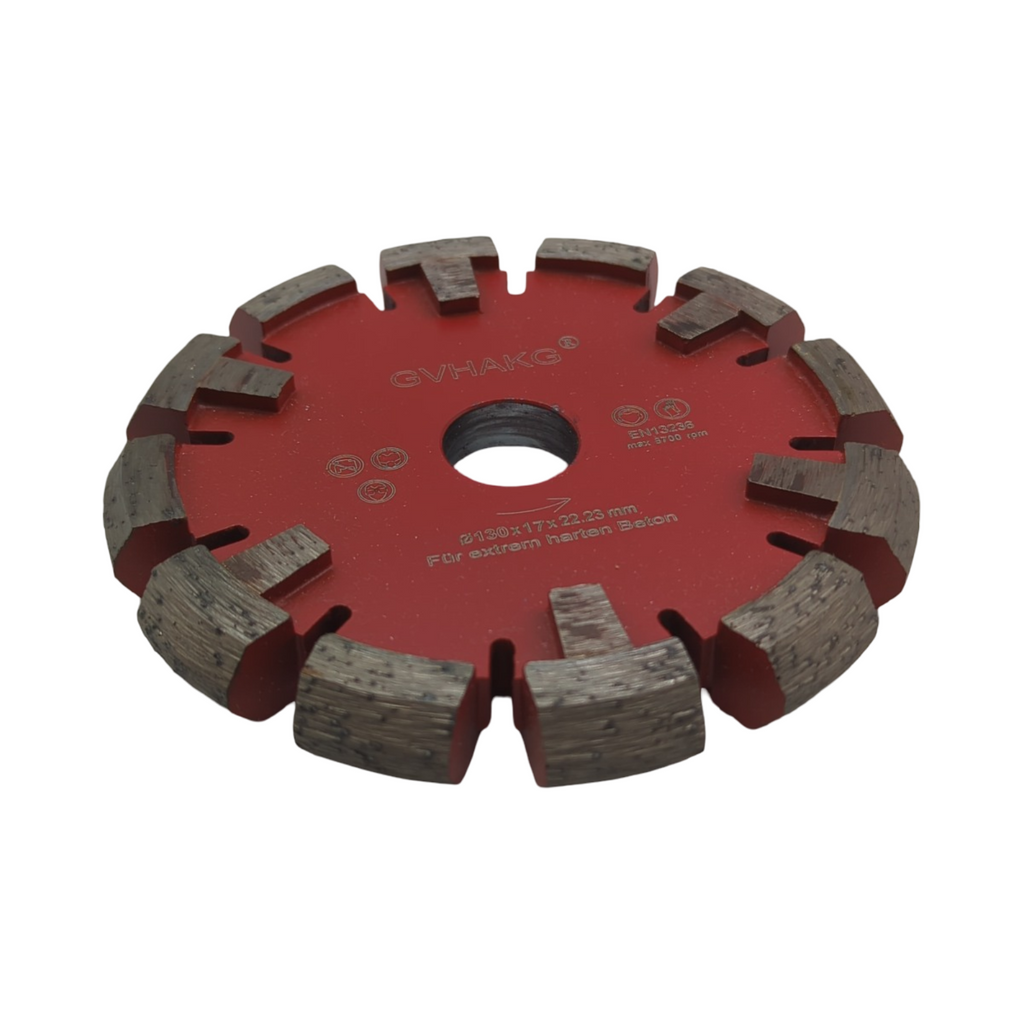 GVHAKG Diamant Sägeblatt Tuck Point für Fußbodenheizung sehr harte Betonböden Entfernung Segmentbreite 17mm Segmenthöhe 12mm Premium Trocken