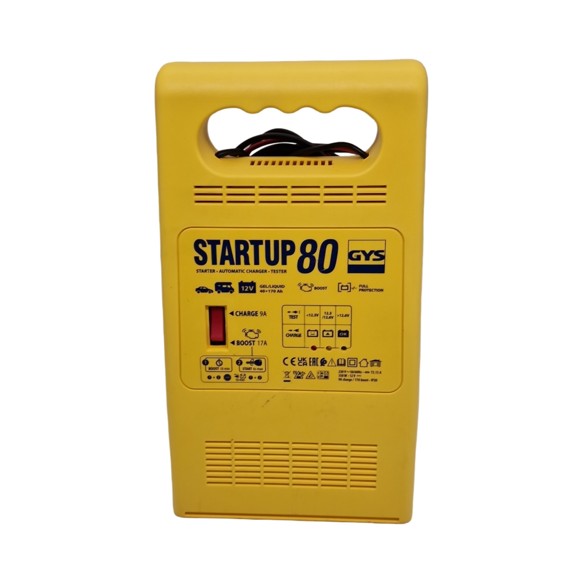 GYS Start Up 80 Batterieladegerät Starthilfe 230V gelb