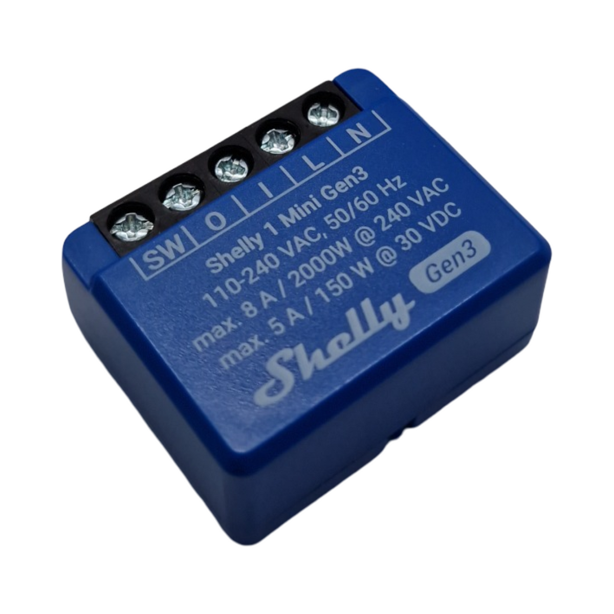 Shelly 1 Mini Gen3 WLAN Smart Relaisschalter 1 Kanal 8A potentialfreier Kontakt Lichtschalter Garagentoröffner