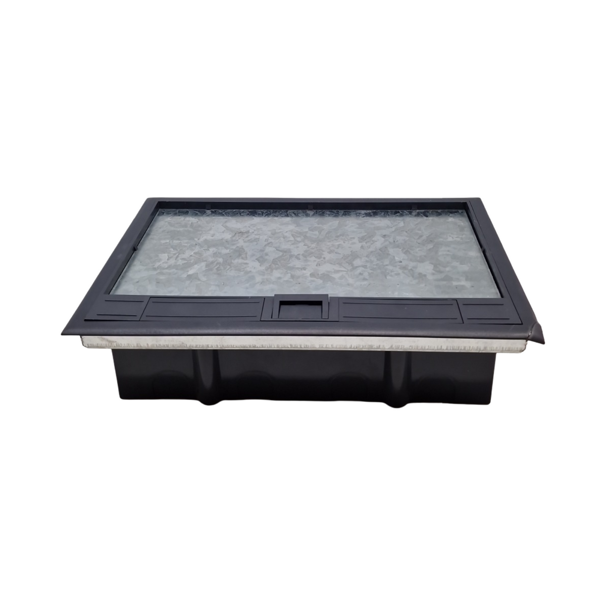 XLSBZ Bodentank Bodensteckdose wasserdicht Bodeneinbaudose Schwarz für 4 6 8 Fach 45x45mm Sockelmodul