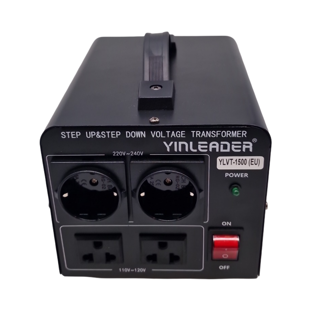 Yinleader Spannungswandler 1500W 230V auf 110V Ringkern-Transformator Dual-Ausgang