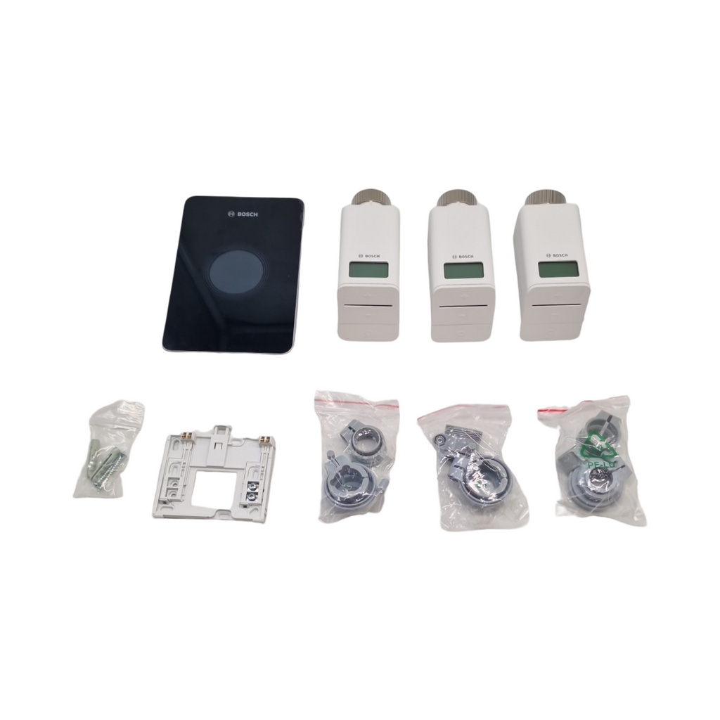 BOSCH Junkers CT200 W-LAN Regler EasyControl Set mit 3 Funk-Thermostaten schwarz