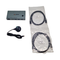 USBC KVM Switch 4K@60Hz Dual Monitore 2 Laptops 4 USB3.0 Geräte 100W PD mit Wire Remote und USB Kabel