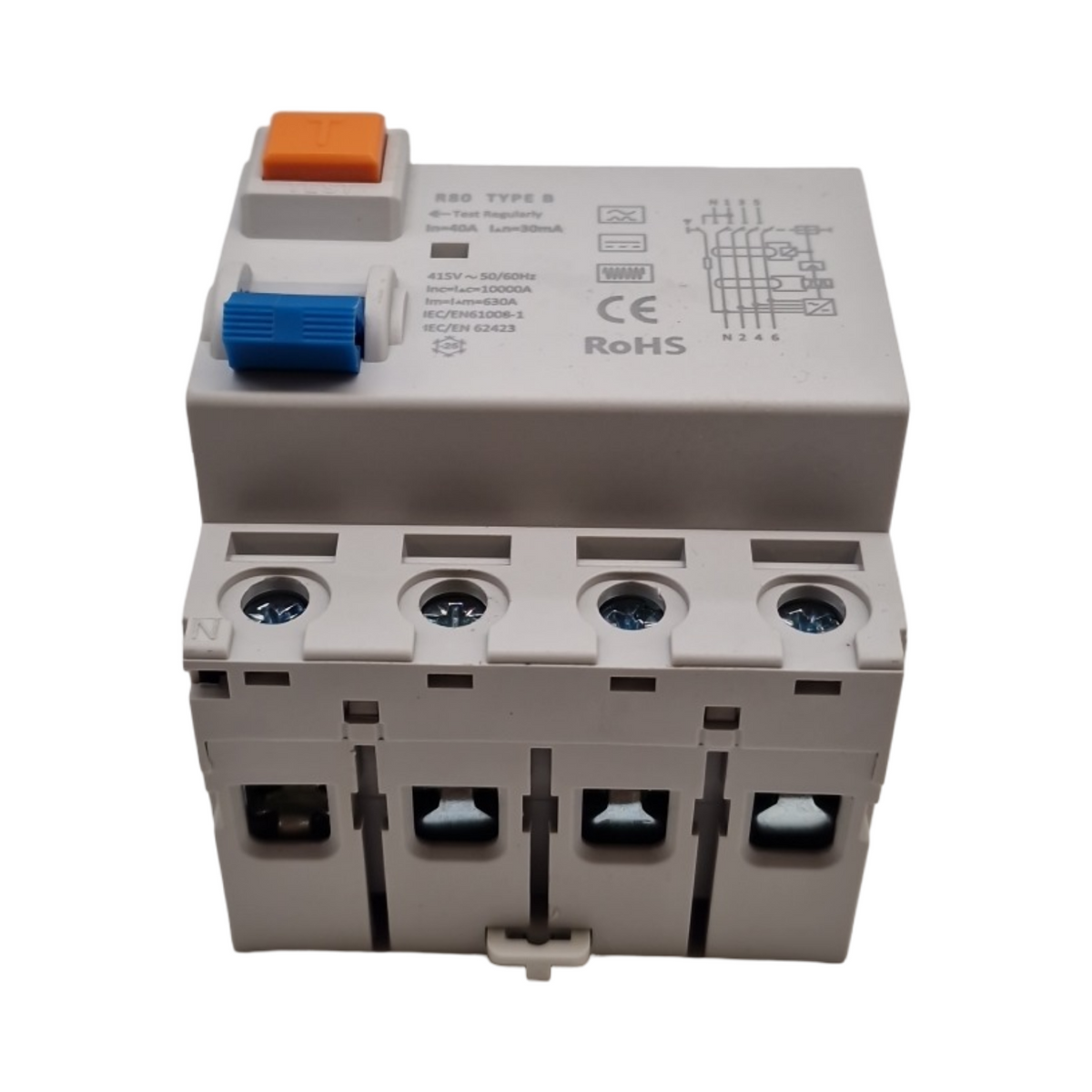 Fehlerstromschutzschalter FI Typ B 40A 4-polig elektromagnetisch passend für ELBC Ladestationen